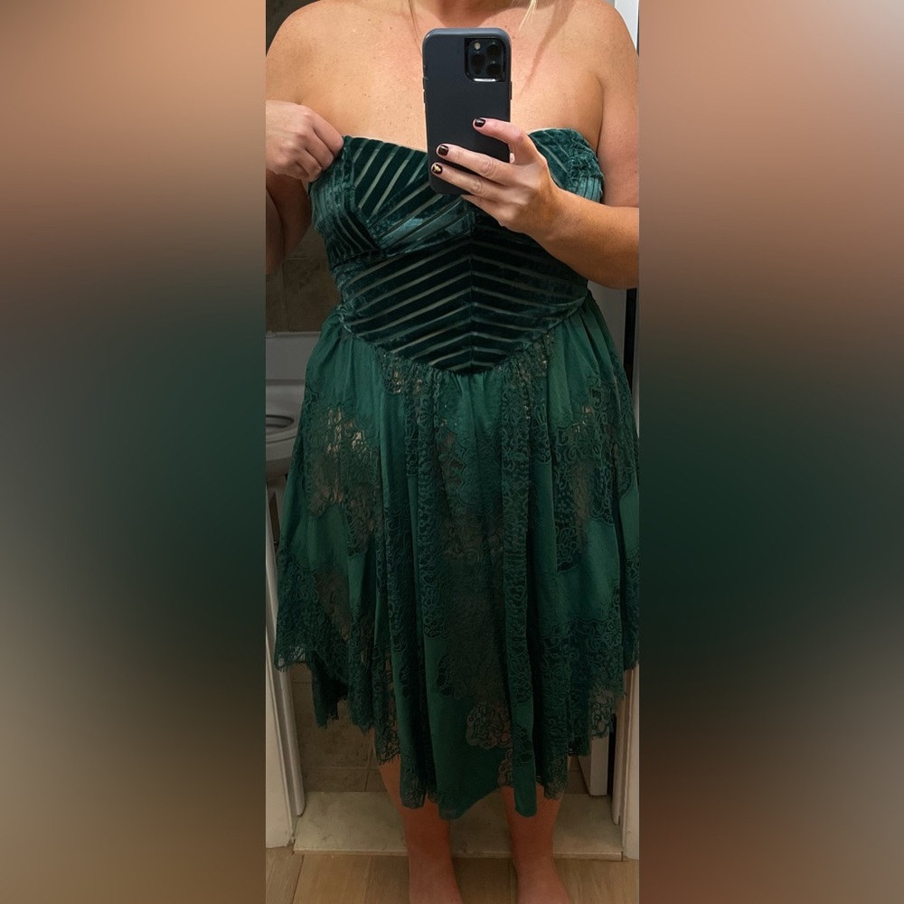 Free people dress velvet & lace
